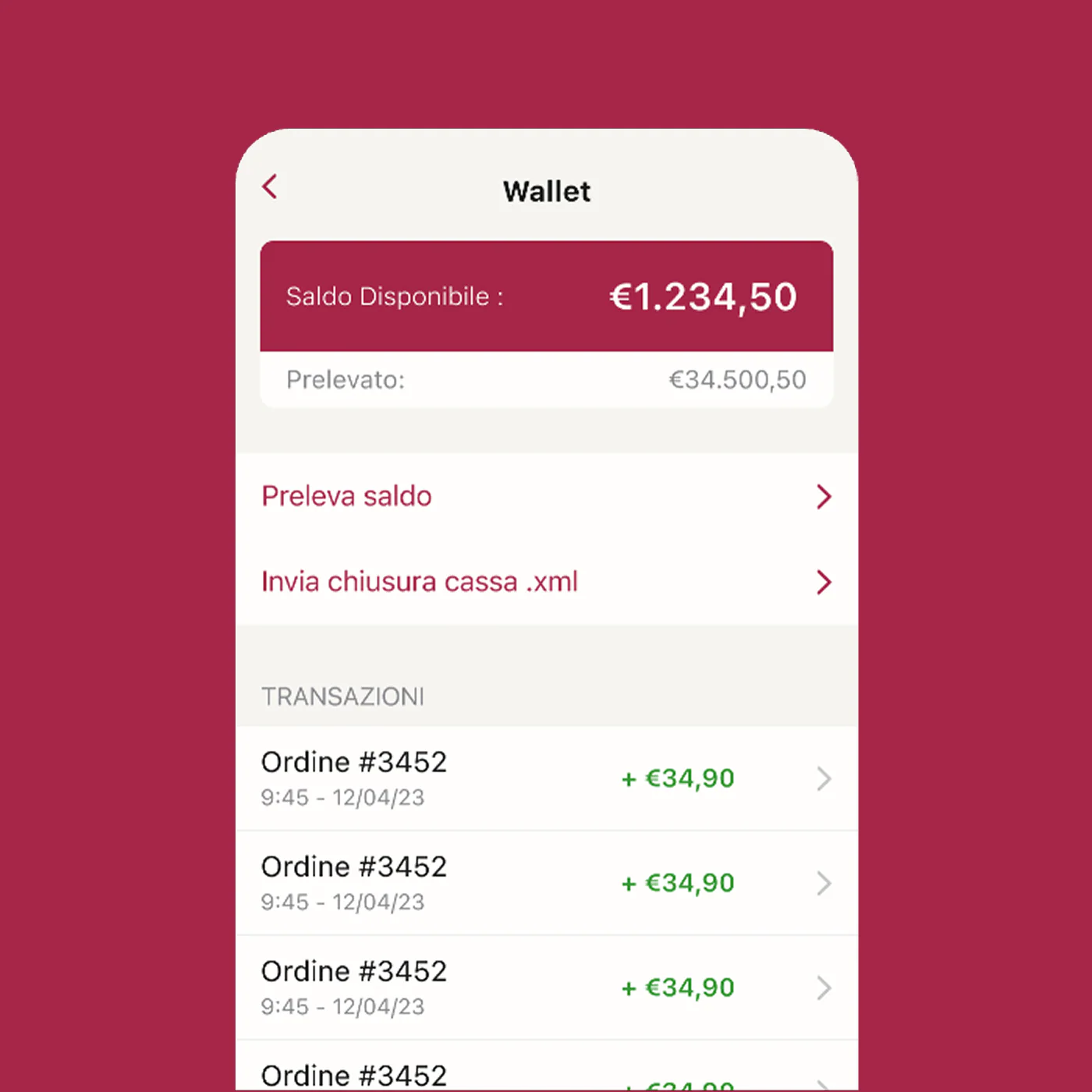 Wallet e Fatturazione